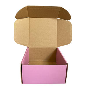 Boîte en carton ondulé givré rose avec conception libre Emballage de vêtements ODM/OEM avec matériaux recyclés pour l'expédition - Product Image 4