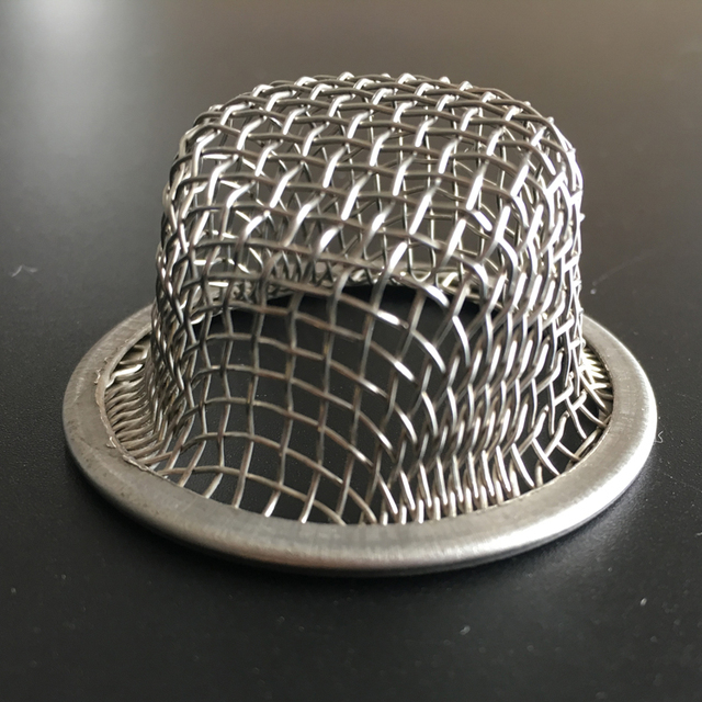 SS304 SS316 Bowl Filter Hat Woven Filter Braided Mesh Cup With Edge