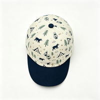 Casquette de baseball en toile 100 % coton à imprimé intégral motif chien et arbre, structurée, unisexe, réglable, pour le camping, la randonnée et les voyages en extérieur