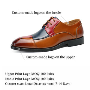 Zapatos de Cuero Genuino para Hombre, Zapatos de Vestir para Negocios y Bodas, de Piel Vacuna, con Diseño Calado, Transpirables, Suaves y Personalizables - Product Image 5