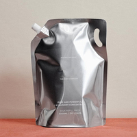Pochettes personnalisées biodégradables transparentes pour liquides alimentaires et boissons, avec bec verseur, en Mylar, 1 oz, pour jus et boissons