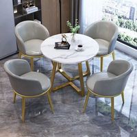 Petite table de luxe, ensemble table et chaises pour petit appartement, bureau, maison, réception, table à manger ronde, table sur pied, gain de place