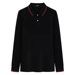 Polos imprimés par sublimation en vrac-Haut de travail à manches longues pour hommes en 100% coton - Product Image 3