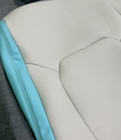 Housse de siège de voiture complète en cuir Nappa blanc personnalisée pour Skoda Rapid