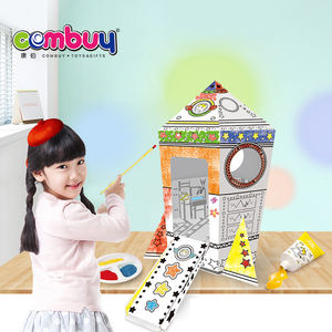 Zeichnen von Raketen-Häusern Spielzeug Graffiti Kinder DIY Kritzel-Sets aus Pappe - Product Image 3