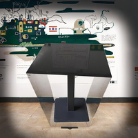 Table à manger carrée pliable noire en surface solide, style moderne, en pierre frittée, pour 4 personnes, prix DDP USA