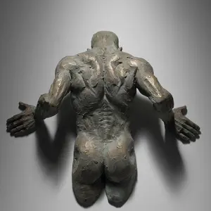 Kaliteli bronz modern sanat heykel yaşam boyutu duvar heykel soyut heykel