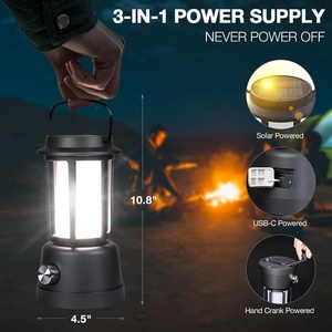 Linterna Solar LED de Manivela para Acampar al Aire Libre, 6000mAh, Impermeable, Recargable para Uso en Exteriores, en Caso de Cortes de Energía - Product Image 3