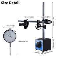 Nuevo mejor juego de base magnética de ajuste fino soporte de reloj magnético y un indicador de esfera de 10mm se utiliza para la indicación, juego de dos piezas