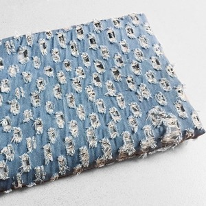 Tela vaquera rasgada arrugada Premium personalizada, tela vaquera de tejido suave elástico de alta calidad para ropa - Product Image 3