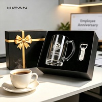 Xipan – Coffret cadeau de chopes à bière en verre personnalisées, gravées, avec logo sur mesure, pour cadeaux d'entreprise et promotion commerciale