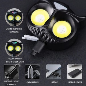 Linterna Frontal Recargable Tipo-C Owl Cob, Luz de Caza Giratoria Portátil, Linterna Frontal LED con Imán USB, Lámpara Frontal para Pesca - Product Image 4