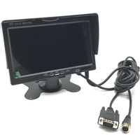 Écran LCD IPS Aviation VGA 7 pouces pour véhicule, approuvé directement par l'usine, connecté au NVR mobile pour bus et véhicules