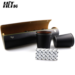 ערכת משחק שולחן מעור דגם HLT דלוקס, 5 כוסות מרופדות לבד, מארז מגנטי, קוביות 16 מ\"מ, למסיבות, סיטונאי מהמפעל - Product Image 2