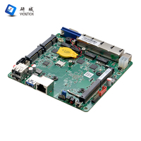 Carte mère avec processeur Intel Celeron J4125 DDR4 SATA Linux Ubuntu 4 LAN RJ45 Pare-feu Serveur Routeur Carte mère industrielle