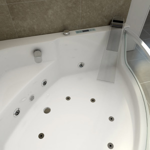 Bañera de Hidromasaje Inteligente LED Acrílica para Adultos, Diseño Moderno, Bañera de Burbujas para Niños - Product Image 4