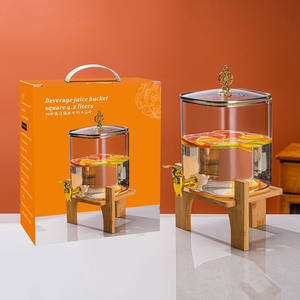 <span class=keywords><strong>Carafe</strong></span> à Jus Rotative à 360° en Verre Premium avec Couvercle et <span class=keywords><strong>Robinet</strong></span> | Distributeur et Rangement de Jus Fraîchement Pressé - Product Image 4