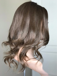 Wig rambut manusia Vietnam asli pendek bob tanpa lem HD Lace 5x5 warna cokelat tua Salo - Product Image 4