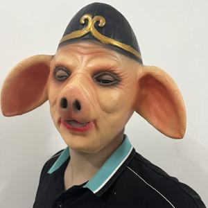 Elemento chino Piggy máscara divertida cerdo ocho dejar Cosplay cerdo disfraz máscaras de látex viaje al oeste accesorios de Halloween - Product Image 3