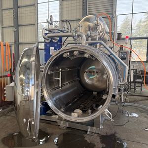 Esterilizador Automático Estático y Rotatorio <span class=keywords><strong>de</strong></span> Pequeño Tamaño con Pulverización <span class=keywords><strong>de</strong></span> Agua para Frascos <span class=keywords><strong>de</strong></span> Vidrio, Carne Enlatada y Pepinos en Conserva - Product Image 1