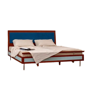 <span class=keywords><strong>Cama</strong></span> Doble Moderna Tapizada Lumio, Color Madera de Cerezo, Respaldo Suave, Madera Maciza, Dormitorio Principal, <span class=keywords><strong>Segunda</strong></span> <span class=keywords><strong>Mano</strong></span>, 2 Años de Garantía - Product Image 1