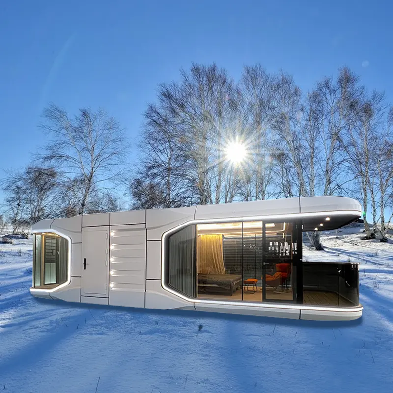 E7-2 Moderne Mode Luxueus Design Camping Capsule Geprefabriceerde Huizen Capsule Huis Ruimte Capsule Met Intelligent Systeem