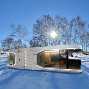 E7-2 Cápsula de acampamento com design luxuoso e moderno, casa pré-fabricada, cápsula espacial com sistema inteligente