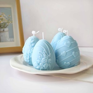 DAMAI <b>Easter</b> Egg Scented <b>Candles</b> Round <b>Candle</b> Heart Star Ambience Decor Festive Holiday Gifts for Party Home Decoration Supplies - Product Image 2