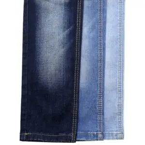 CF-193A 65% хлопок 30% полиэстер 3% искусственный шелк 2% спандекс Индиго серый цвет джинсовая ткань поставщик в Китае каменная вымытая джинсовая ткань