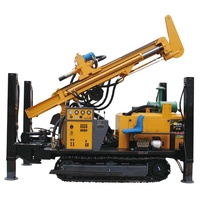 Foreuse mobile sur chenilles entièrement hydraulique de 300 m, alimentée au diesel, avec moteur de pompe pour projets de forage de puits d'eau souterraine