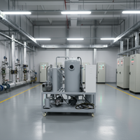Système de purification d'huile hydraulique ignifuge pour l'élimination des acides, de l'eau et du gaz