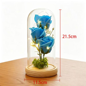 <span class=keywords><strong>Prix</strong></span> d'usine en gros – Roses éternelles élégantes et préservées sous cloche en verre pour la fête des Pères – Longue durée (3-5 ans) - Product Image 4