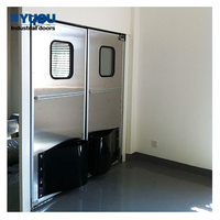 Porte battante de restaurant en acier inoxydable, PVC ou PE, simple ou double feuille