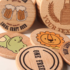 Patroonlogo Aangepaste Houten Tokens Munten Meerdere Maten Gepolijste Houten Tokens voor Winkel Promotie Evenement Souvenirs Educatie Geheugenspel - Product Image 4