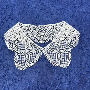Garment accessory round collar water soluble Milk Silk lace trim Embroidered for cloth