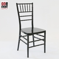 Chaise de mariage Chiavari en plastique PC noir effet gelée, chaise de banquet de jardin en résine acrylique, vente directe usine
