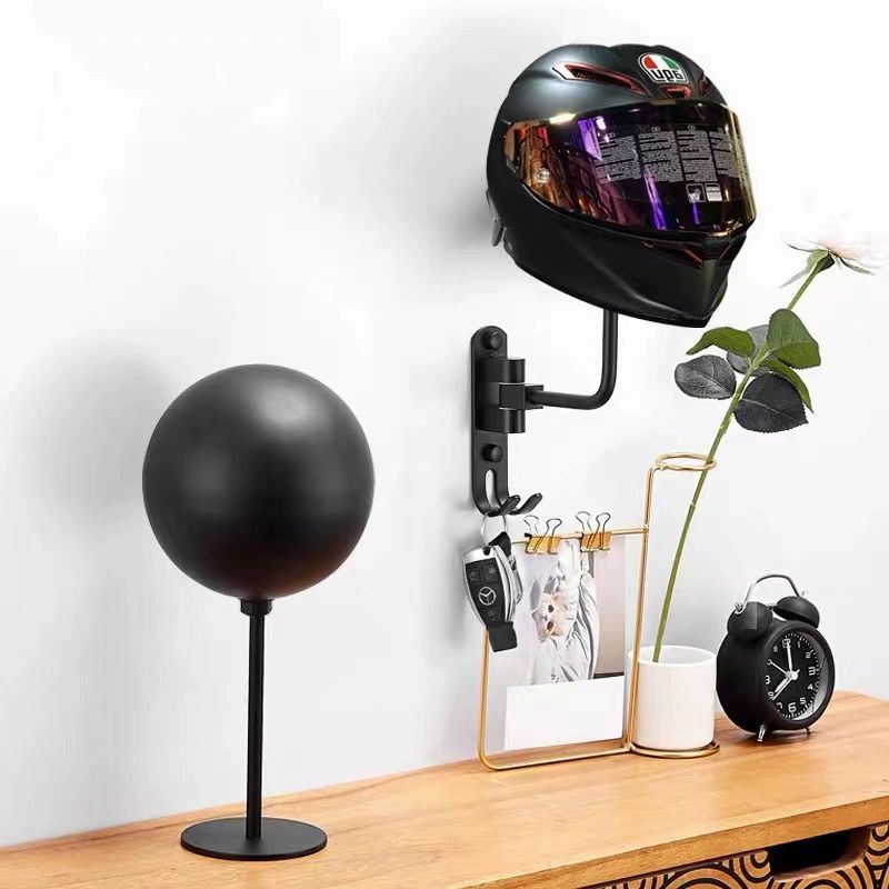 Helmet Stand Motorcycle Helmet Rack, 180° Helmet Holder Wall Mount Helmet Stand Motorcycle Helmet Rack, 180° Helmet Holder Wall Mount