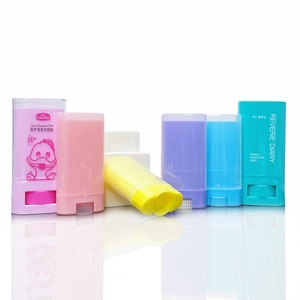 Contenants ovales rotatifs en plastique PP pour déodorant, tube plat noir, blanc, rose, violet, 15g, 0,5oz, pour cire solide et crème capillaire - Product Image 3