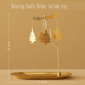 Portavelas de Metal con rotación automática para Halloween, Navidad, boda, fiesta, decoraciones para el hogar, juego de ciervos con vela perfumada - Product Image 6