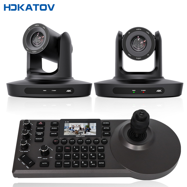 HDKATOV Hot Seller OBS AI Tracking 4K PTZ Optics Conference Camera hdMi Lan Usb3.0 Poe Live Broadcast+IP Controller