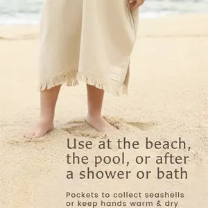 Asciugamani da bagno assorbenti a doppia faccia con motivo animale ad asciugatura rapida asciugamano da spiaggia in lino con cappuccio per bambini in microfibra di cotone organico per bambini