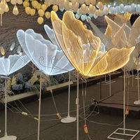 Décoration de scène, célébrations, lumières LED pour route, lumières de papillon, lumières de fête de mariage, lumières LED à motif de papillon avec ailes mobiles