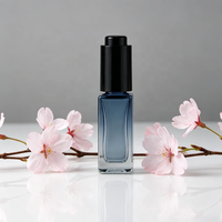 Flacon roll-on de luxe en verre dépoli carré de 5-10 ml pour huile de parfum, flacon carré en verre dépoli pour femme