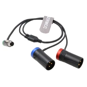 Low-Profile TA5F Mini XLR 5 pin to Dual XLR 3 Pin Audio Cable for Zaxcom QRX Field Mixer recorder Sound Devices 633 664 688 788T