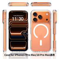 Coque de téléphone magnétique personnalisée antichoc transparente anti-rayures et anti-jaunissement de 2 mm de haute qualité pour iPhone 18 17 16 Pro Max