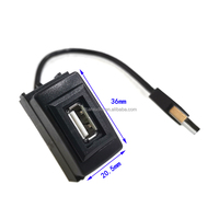 Kabel ekstensi Harness soket Panel dasbor kawat USB untuk penggunaan mobil bebas oksigen tembaga 25cm NISSAN