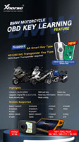 Clé intelligente de moto Xhorse XSBM90GL XM38 avec puce 8A, 2 boutons, coque VVDI2/VVDI Key Tool Plus Pad pour BMW