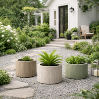 Pot de plante en résine Weivista, jardinière ronde minimaliste, décoration personnalisée en gros pour jardin extérieur