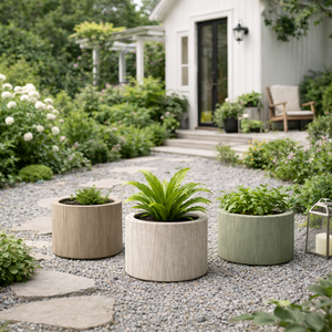 Vaso per Piante in Resina Weivista, Fioriera Rotonda Minimalista, Decorazione Personalizzata all'Ingrosso per Giardino Esterno - Product Image 2