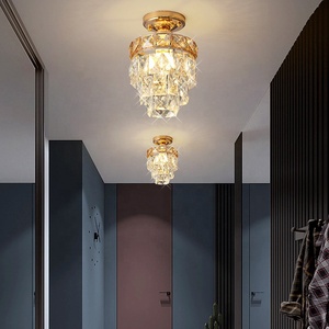 Europese Luxe Moderne Kristallen Plafond Kleine Amerikaanse Gouden Stijl Voor Slaapkamer Ijzeren Gangpad Gang Post-Moderne 80-100 Led - Product Image 5
